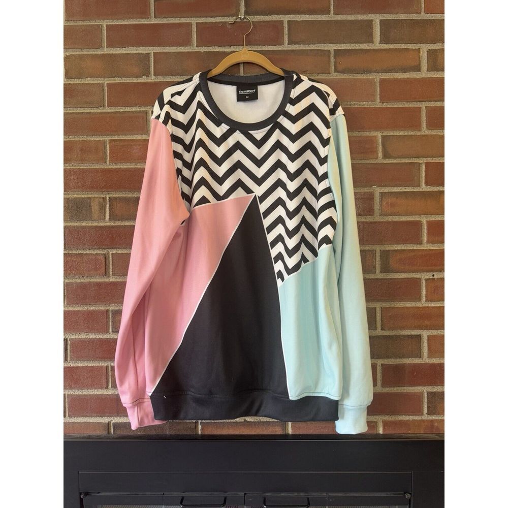 Freshhoods Colorblock Geometric Sweatshirt Medium‎
